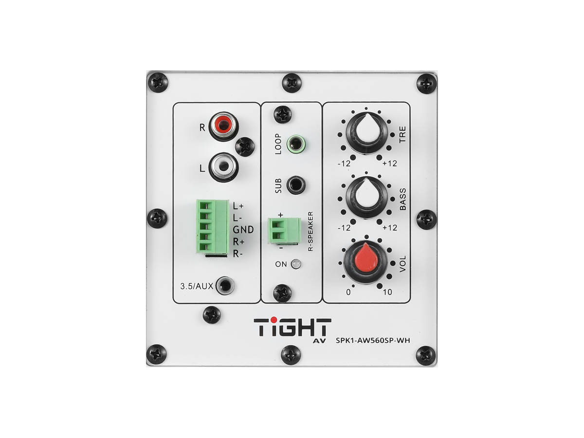 SPK1-AW560SP-WH | On-Wall, 2-Way, Active Speaker Pair, 2x30W RMS, White - Miniatyrbild 7
