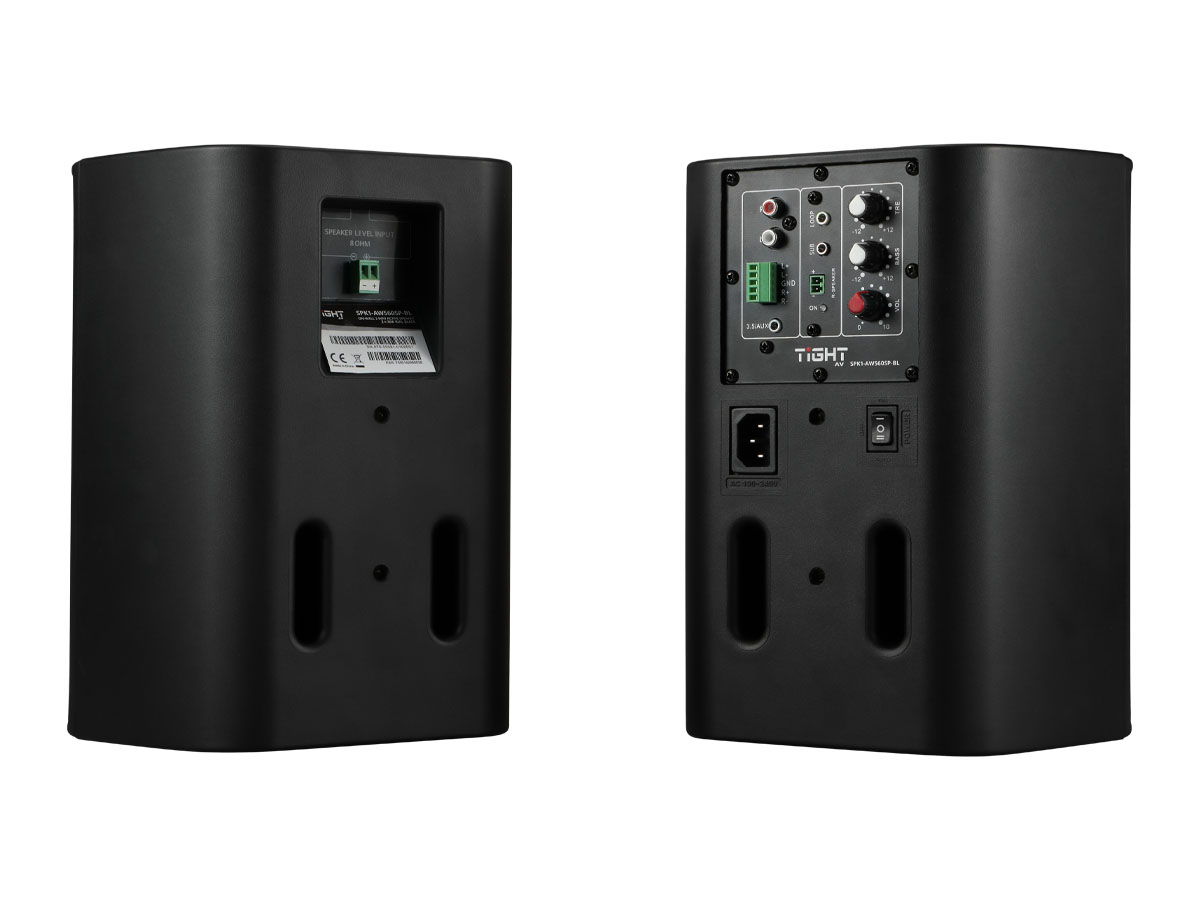 SPK1-AW560SP-BL | On-Wall, 2-Way, Active Speaker Pair, 2x30W RMS, Black - Miniatyrbild 2
