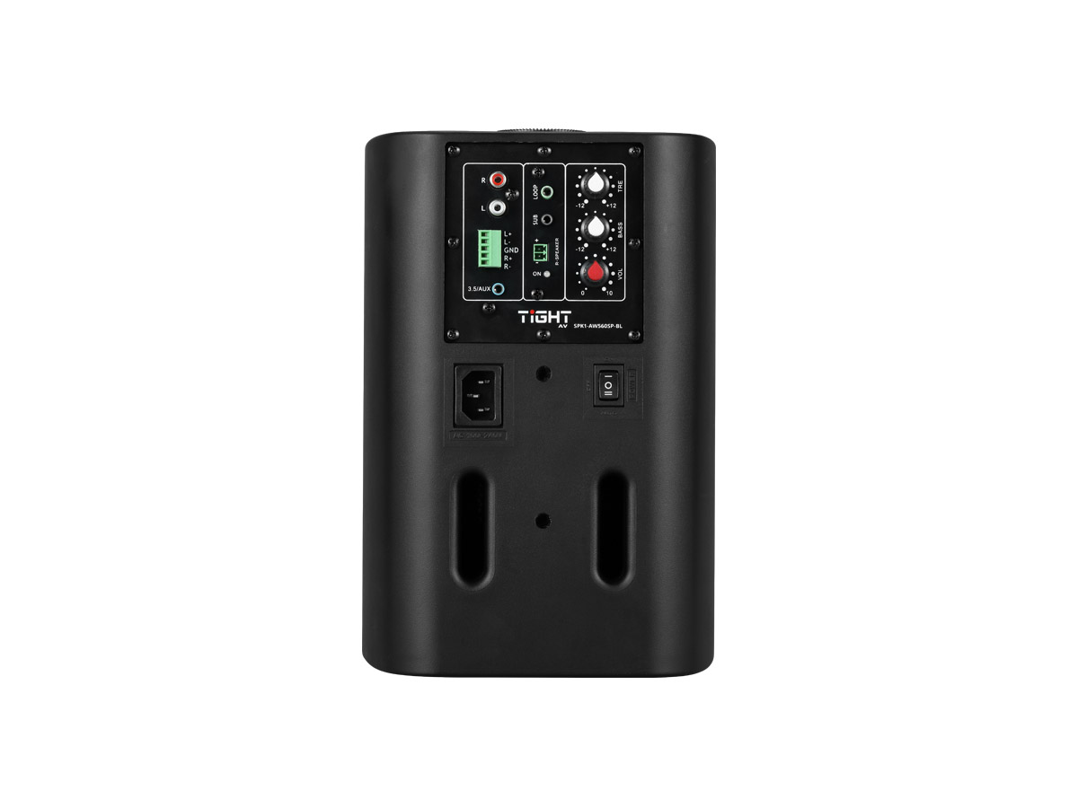 SPK1-AW560SP-BL | On-Wall, 2-Way, Active Speaker Pair, 2x30W RMS, Black - Miniatyrbild 6
