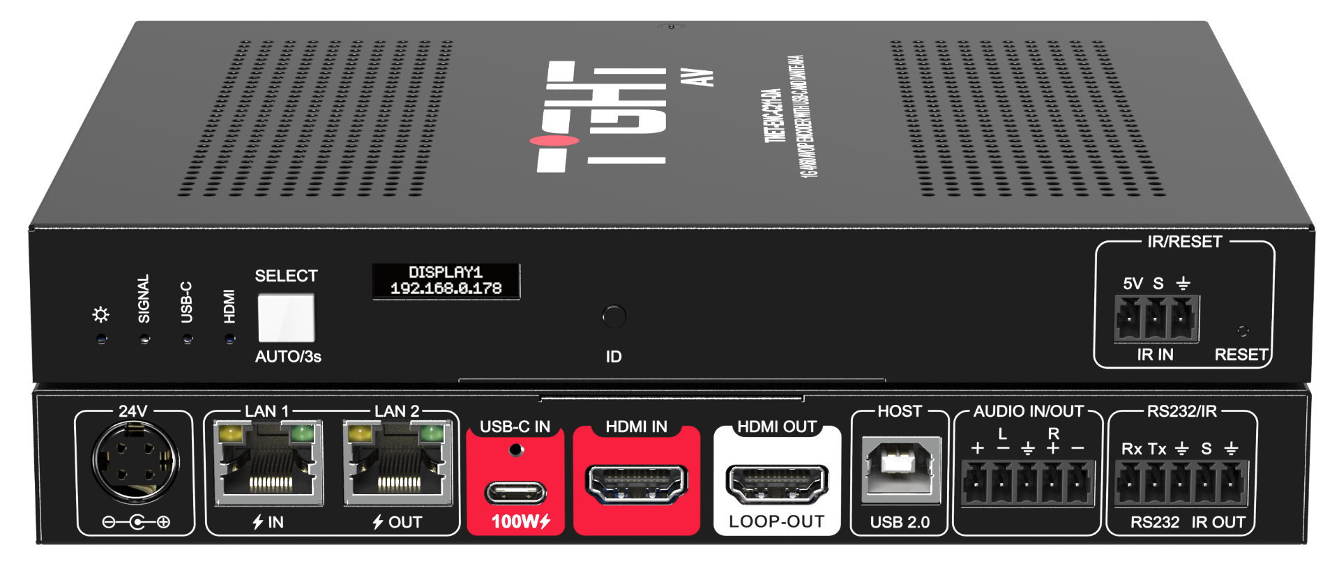 TNET-ENC-C211-DA | 1G 4K60 AVoIP Encoder with Dante AV - Miniatyrbild 7