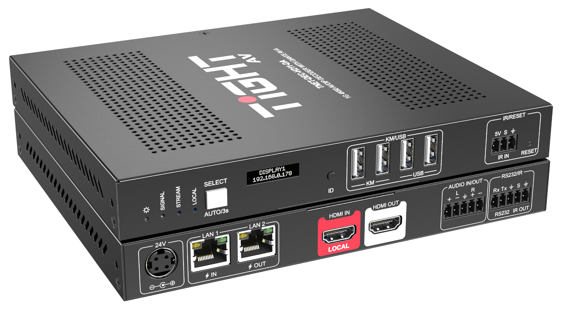 TNET-DEC-H211-DA | 1G 4K60 AVoIP Decoder with Dante AV - Bild 1