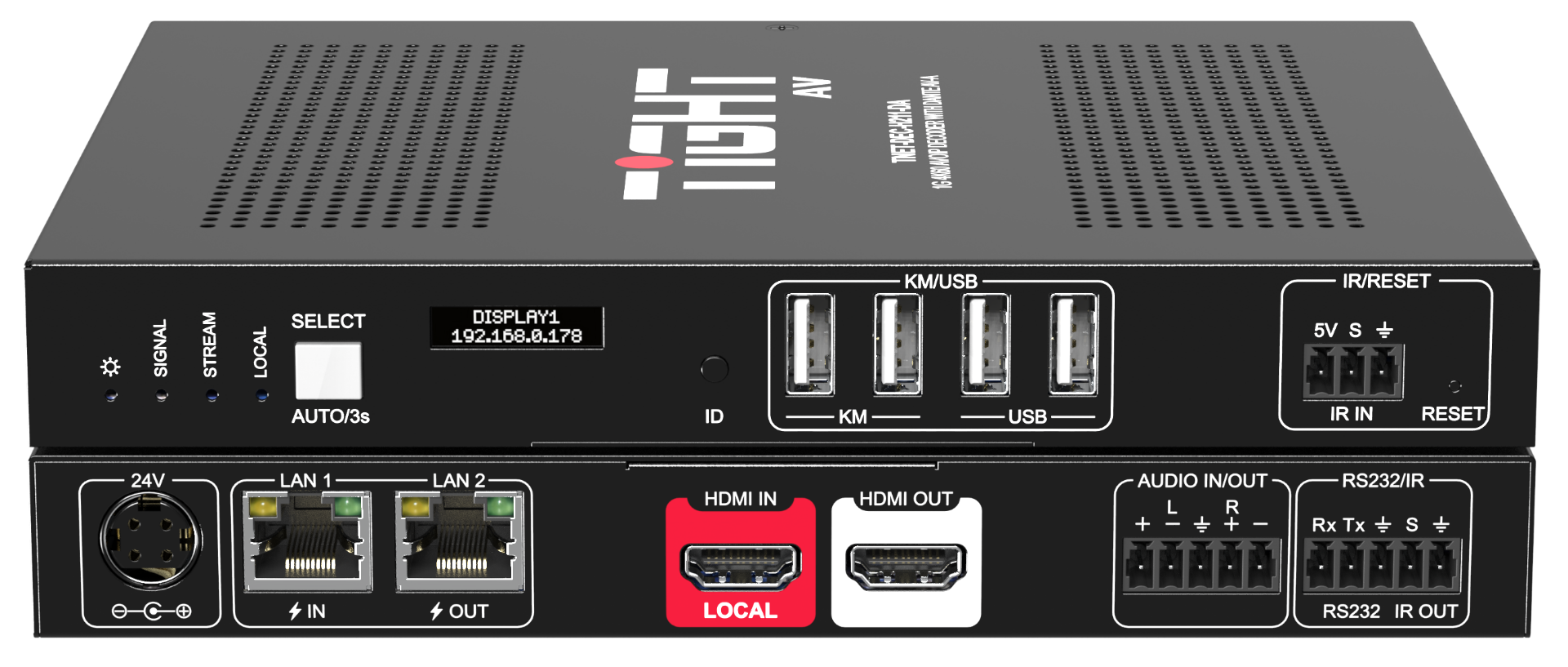 TNET-DEC-H211-DA | 1G 4K60 AVoIP Decoder with Dante AV - Miniatyrbild 3
