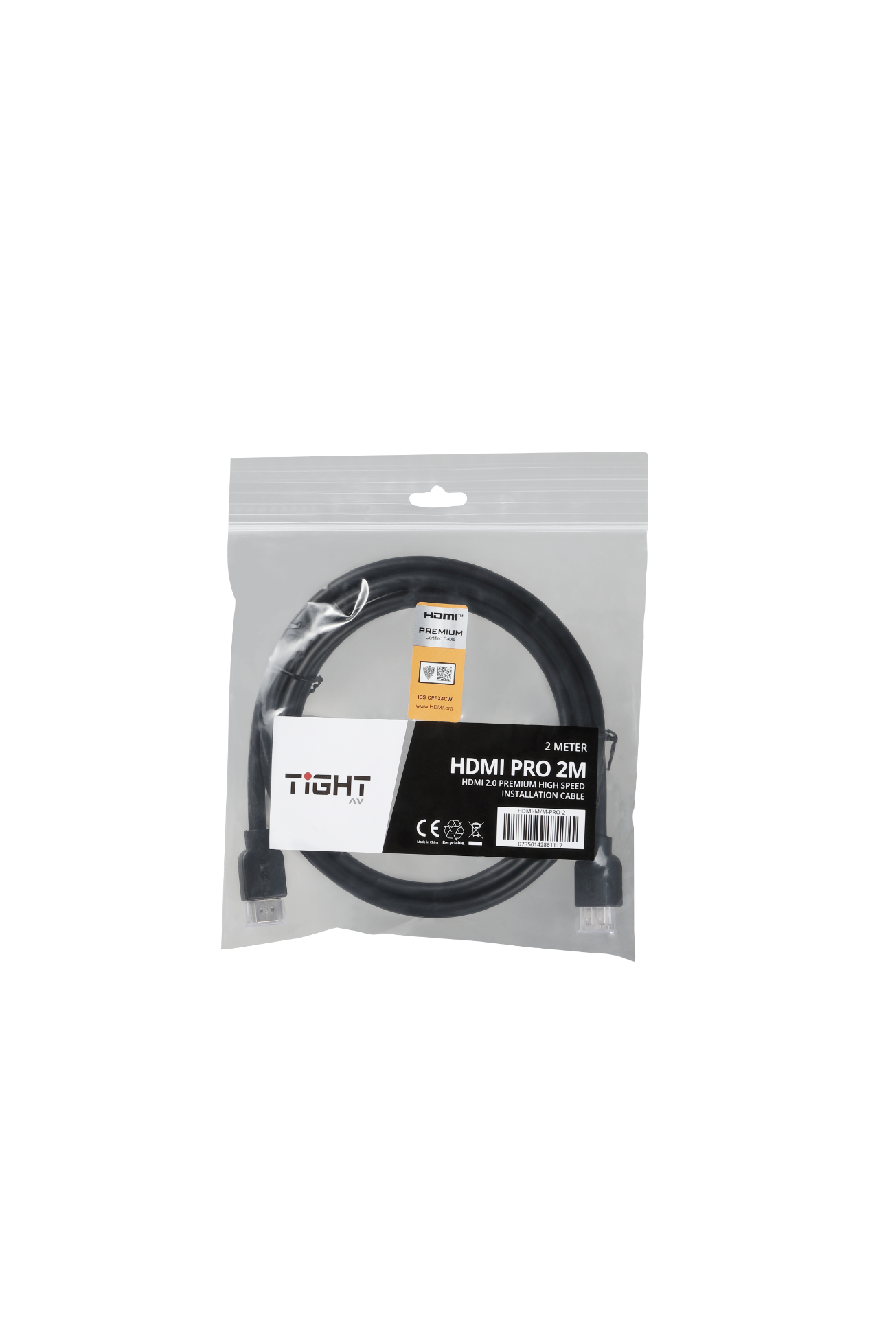 HDMI 2.0 PREMIUM HIGH SPEED INSTALLATION CABLE - 2M - Miniatyrbild 2