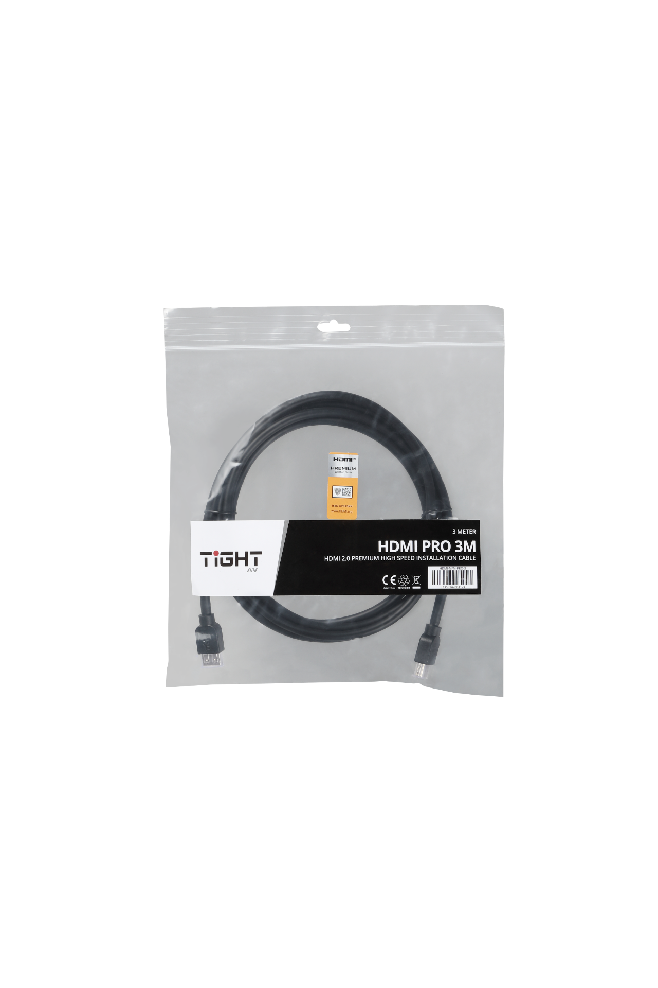 HDMI 2.0 PREMIUM HIGH SPEED INSTALLATION CABLE - 3M - Miniatyrbild 2