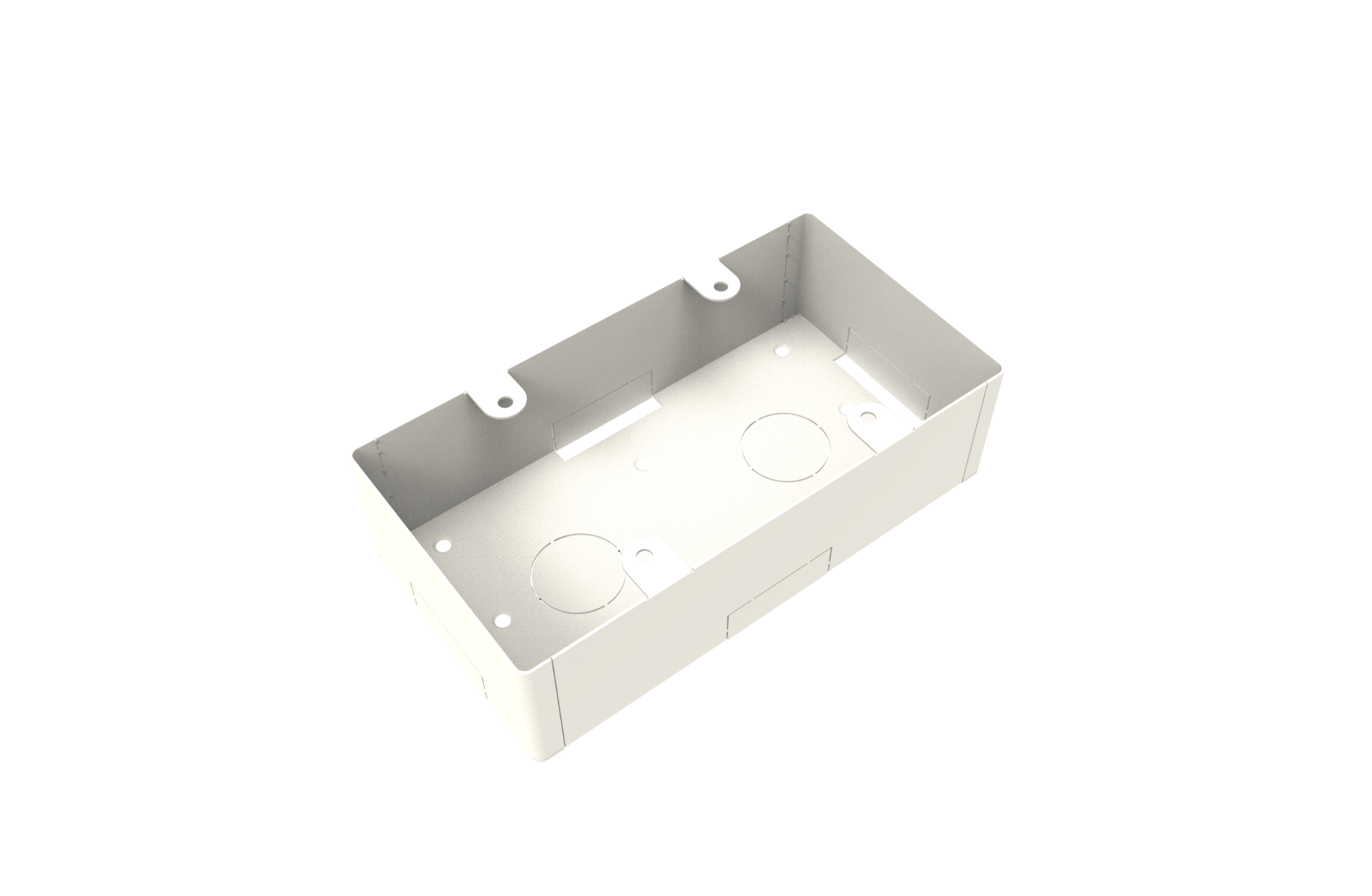OWBB-2G-WH | On-Wall Back Box, 2 Gang, White (AU-BT413WP-DA and EDU-TX1) - Miniatyrbild 2