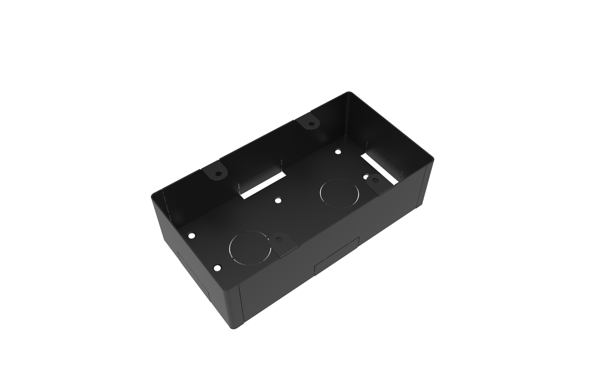 OWBB-2G-BL | On-Wall Back Box, 2 Gang, Black (AU-BT413WP-DA and EDU-TX1) - Miniatyrbild 2